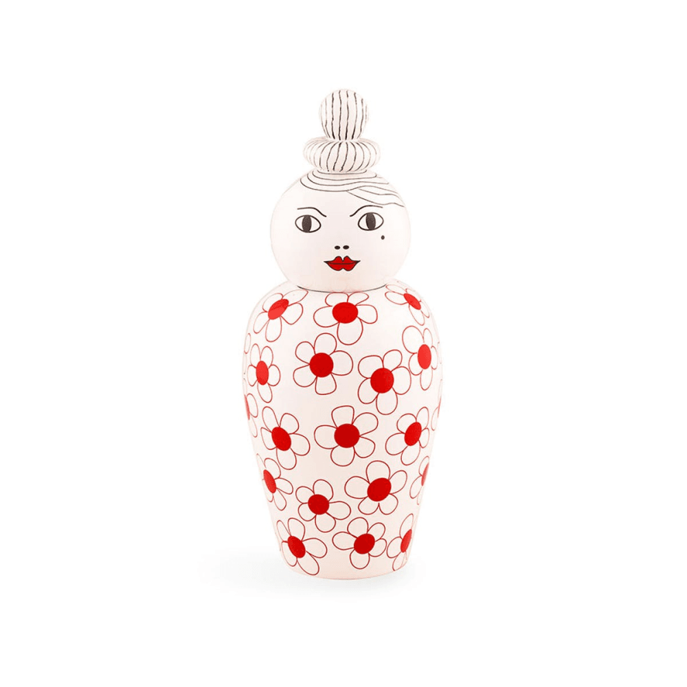 Canopie, Vase with Lid, Red