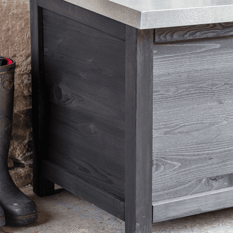 Moreton Outdoor storage box, H64 x D60 x W104cm, Grey/Black