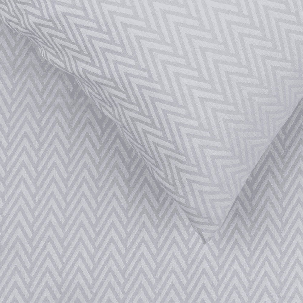 Herringbone King Size Duvet Cover, Grey