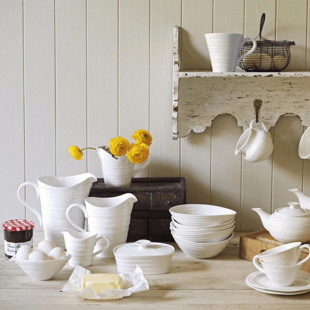 Ceramics Set of 4 teacup and saucers, 30cl, White