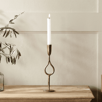 Image showing the Padook Candlestick Holder, H35cm, Antique Brass product.