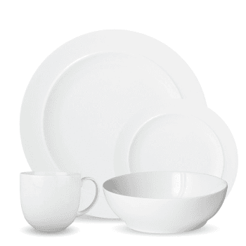 Image showing the White 16 piece tableware set product.