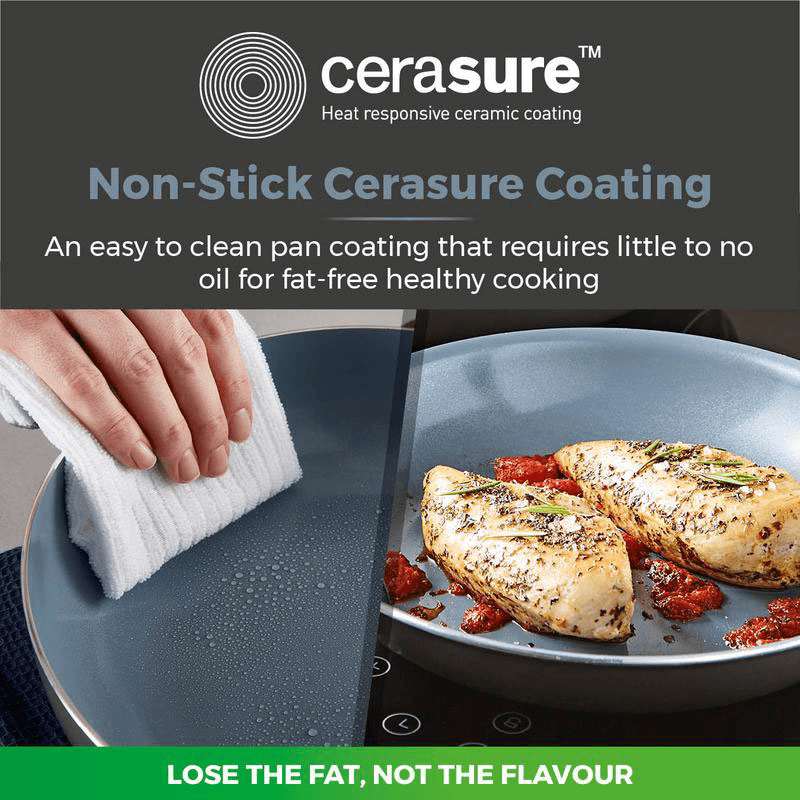 Freedom 3 Piece Graphite Frying pan Set 24cm & 28cm, Grey