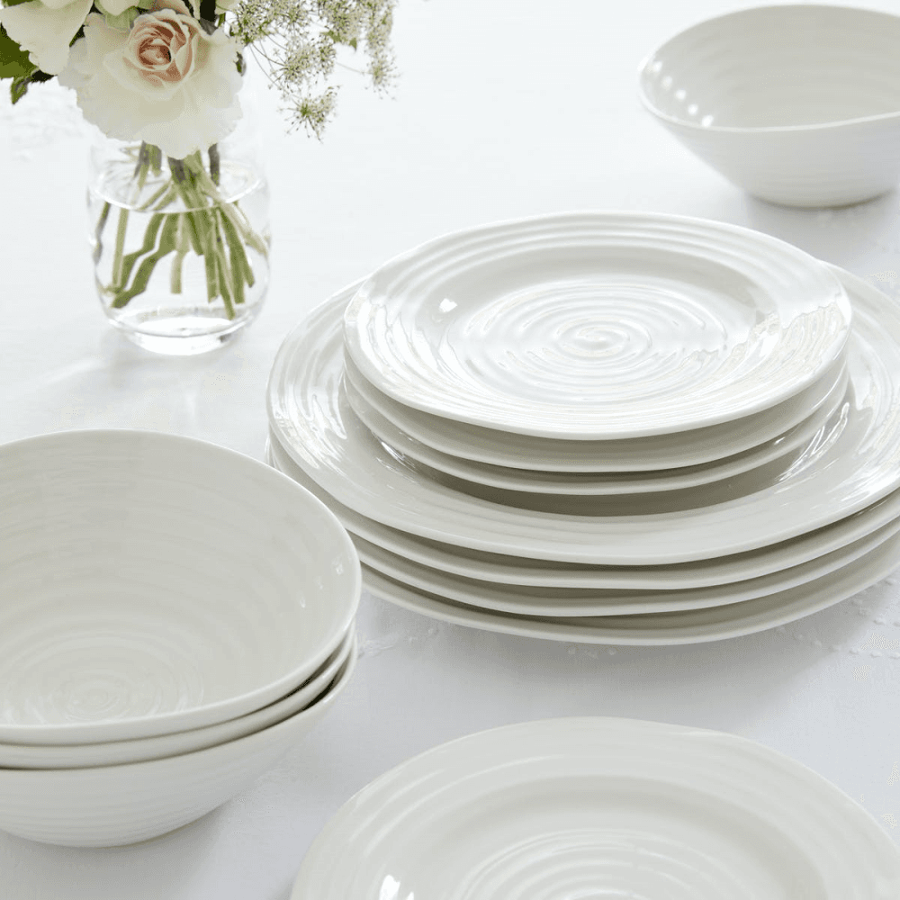 Ceramics Set of 4 cereal bowls, 19cm, White