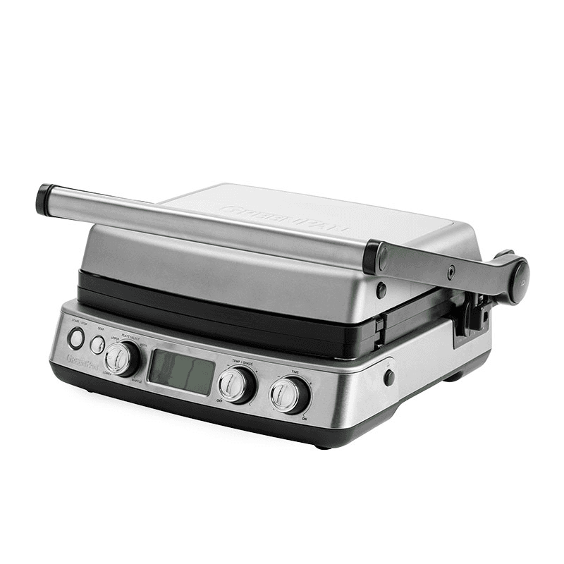 Non-Stick 3-in-1 Contact Grill & Indoor BBQ, Stainless Steel