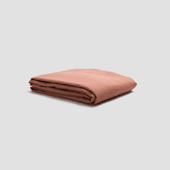 Image showing the Linen Duvet Cover, Double, Warm Clay product.