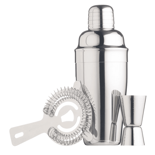 3 Piece Cocktail Set, Stainless Steel