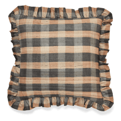 Image showing the Lavanya Cushion Cover, 63 x 63cm, Heron Blue & Apricot product.