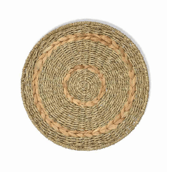 Image showing the Bayford Set of 4 Woven Placemats, D35cm, Natural product.