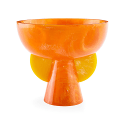 Image showing the Mustique Pedistal Bowl, D23cm, Orange/Yellow product.