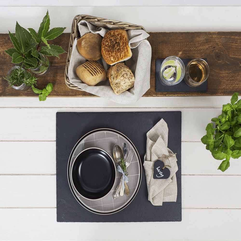 Pair of rectangular tablemats, 30 x 22cm, Slate