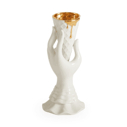Image showing the Gilded Muse I-Scream Vase, White, H18 x D7cm, White product.