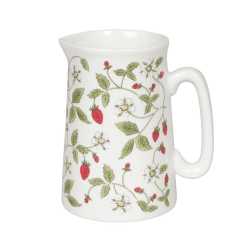 Image showing the Strawberries Small Jug, 300ml, White, Green, Red product.