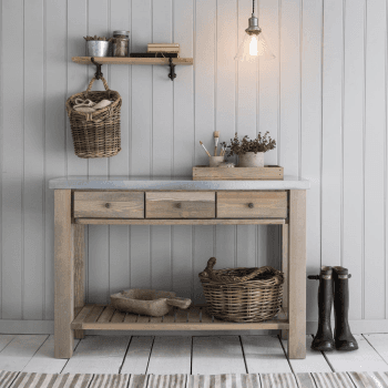 Image showing the Aldsworth Potting table, H82 x W110 x D40.5cm, Natural product.