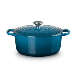 Image showing the Signature Cast Iron Round casserole, Dia28cm - 6.7L, Deep Teal product.