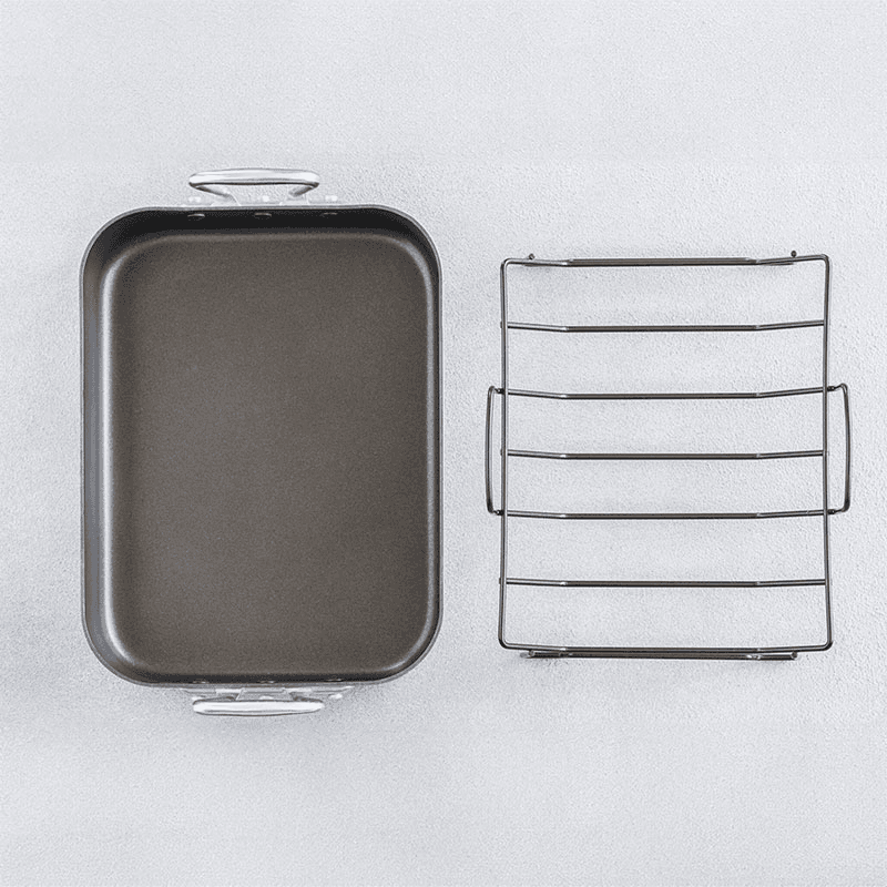Non-stick roasting tin with rack, 40 x 28cm, Premium