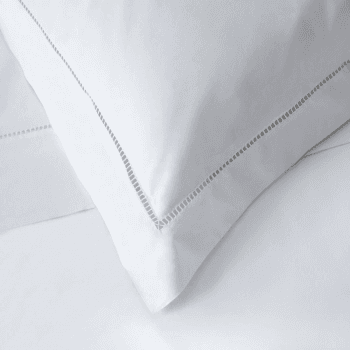 Image showing the Santorini - 200 Thread Count Cotton King duvet cover, W225 x L220cm, White product.