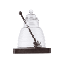Image showing the Honey set, L12 x W12 x H15cm, Acacia Wood / Glass product.