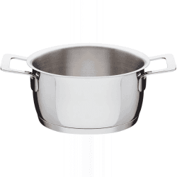 Image showing the Pots & Pans by Jasper Morrison Casserole with 2 handles, 16cm, Stainless Steel product.