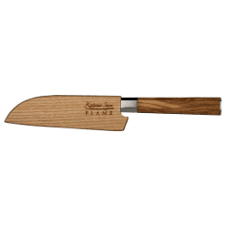 Image showing the Flame Santoku Knife, 12cm, Olive Wood product.