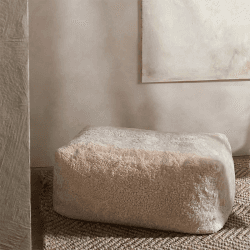 Image showing the Sheepskin Sheepskin Oblong Pouffe, Pearl product.