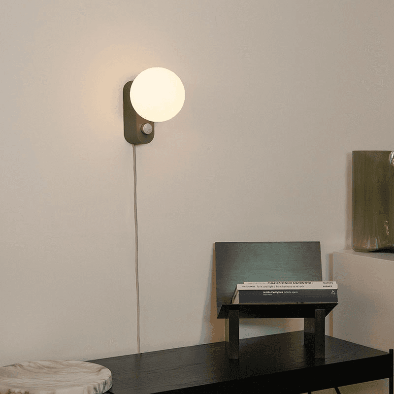 Alumina Lamp with Sphere, Sage