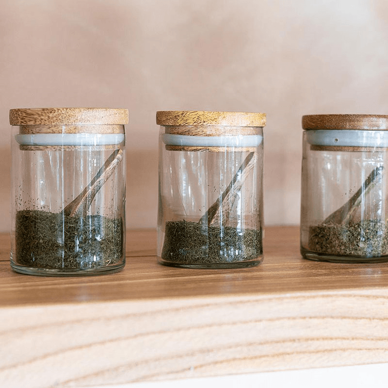 Izaan Set of 3 Spice Jars, 190ml, Clear