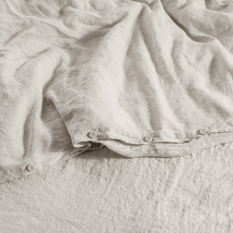 Linen Duvet Cover, Double, Clay