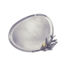 Image showing the Olive Serving Tray, L23 x W29cm, Silver product.
