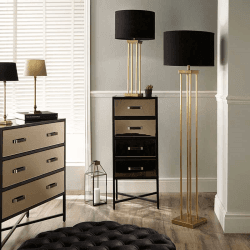 Image showing the Langston Lamp Base, H143.5cm, Satin Brass product.