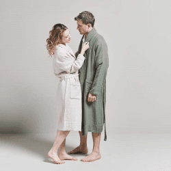 Image showing the The Dream Cotton Robe, Extra Large, Moss product.