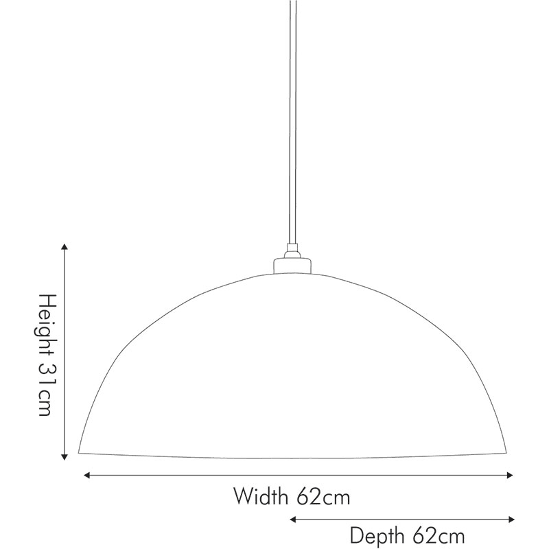 Anders Dome Pendant, H142cm, Black