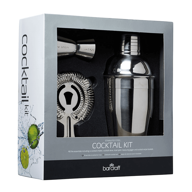 3 Piece Cocktail Set, Stainless Steel