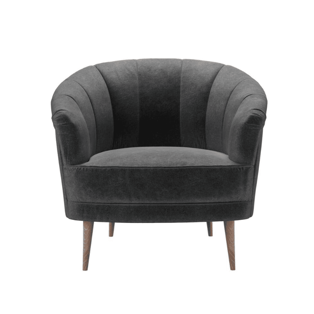Harper, Armchair, Armour Smart Velvet, Armour