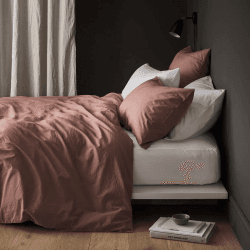 Image showing the Relaxed Cotton Double Duvet Cover, Rust product.