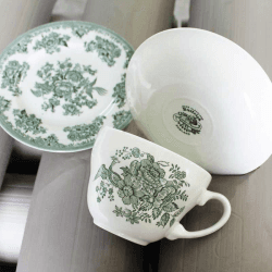 Image showing the Asiatic Pheasants Breakfast Cup, D16.5cm, Green product.