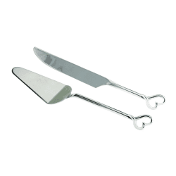 Image showing the Amore Cake server and knife set, server 28cm - knife 31cm, Stainless Steel product.