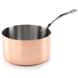 Image showing the Induction Saucepan with Lid, 20cm, Copper product.