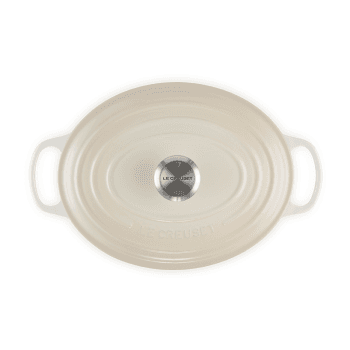 Image showing the Signature Cast Iron Oval Casserole, 29cm, Meringue product.