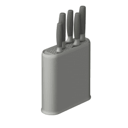Image showing the Leo Balance 6 Piece Knife Block, Grey product.