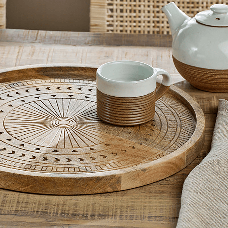 Namuna Mango Wood Tray, 40 x 40cm, Natural