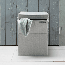 Image showing the Stackable laundry box, 35 litre, Grey product.
