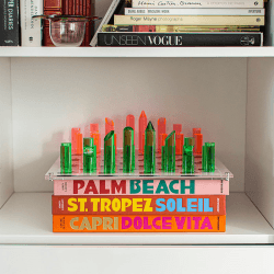 Image showing the Beverly Hills Chess Set, L35.6 x W35.6cm, Pink product.