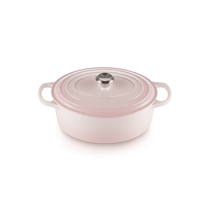 Signature Cast Iron Oval Casserole, 29cm, Shell Pink