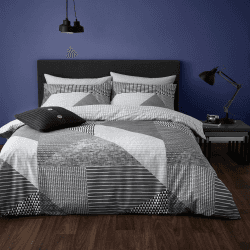 Image showing the Larsson Geo Double Bedding Set, Grey product.