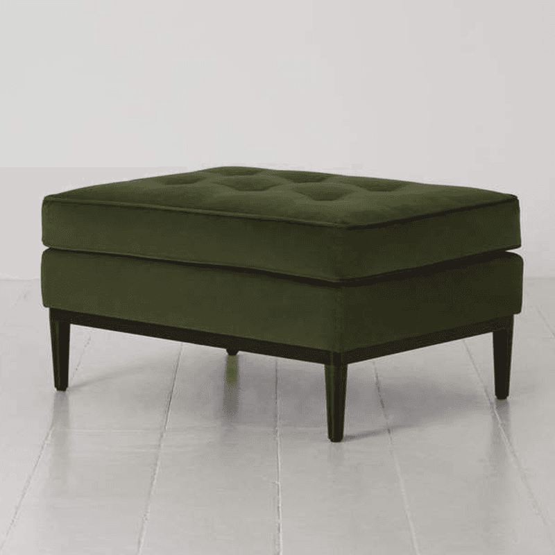 Model 02 Velvet Ottoman, Vine