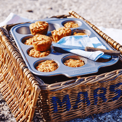 Image showing the Metal Bakeware 12 Piece Muffin Pan, Grey product.