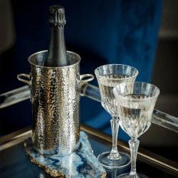 Image showing the Palace Bottle holder tall, H21.1 x D11cm, Silver Plate, Stainless Steel And Brass product.
