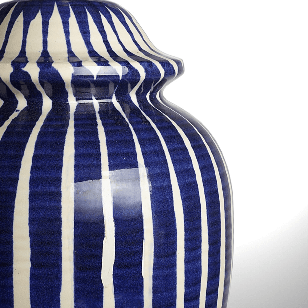 Lottie Table lamp - base only, Cobalt Blue Stripes