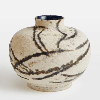 Image showing the Amelia Vase, H23 x D27cm, Cream product.